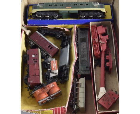 Hornby-Dublo Locomotives and Rolling Stock, a boxed 2-rail 'Crepello' Deltic in BR 2-tone green, F, one coupler missing, gene