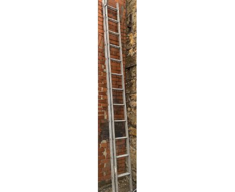 A two part 12ft aluminium ladder 