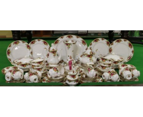 A comprehensive Royal Albert Old Country Roses tea and dinner service (approximately one hundred pieces).