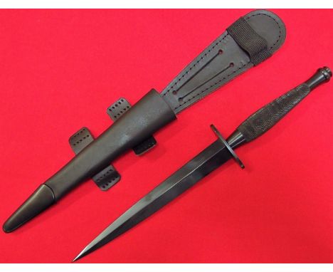 Black enamel ribbed 2nd pattern type ‘hatched’ grip, maker marked for J. Nowill &amp; Sons, Sheffield &amp; Dept. Defence arr