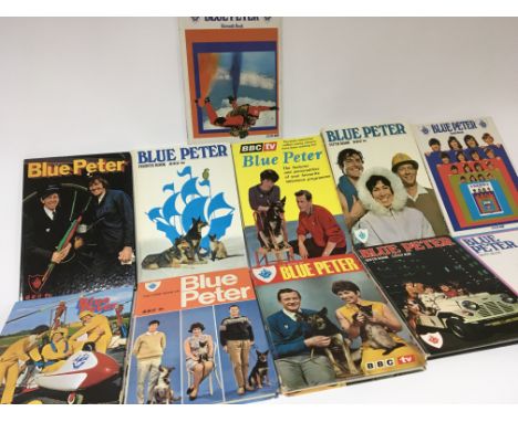 A collection of the first eleven Blue Peter annuals including number one in good condition some mir penning kck and slight te