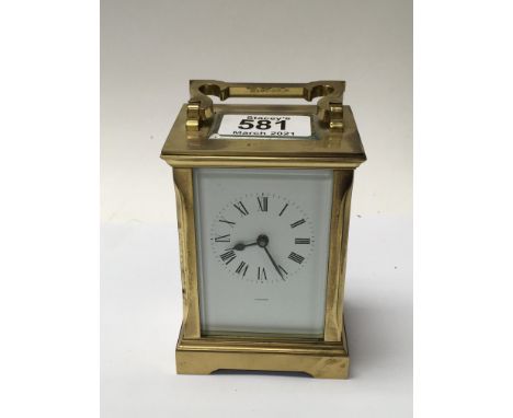A Garrard 4 glass carriage clock