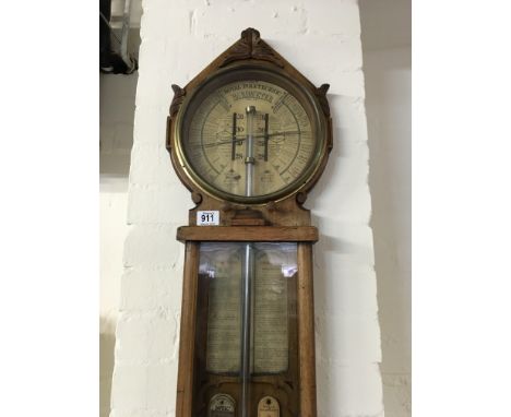 A Victorian oak case Royal Polytechnic Barometer
