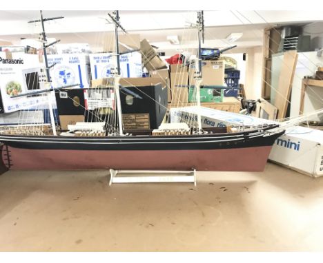 A professionally built model of the Cutty Sark.