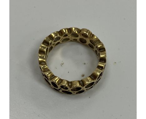 An 18 carat gold dress ring of open work bubble form by John Alistair Donald, 6.3 g, size N