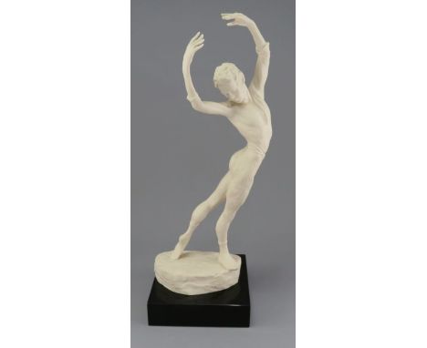 A twentieth century Spode boxed porcelain figure of principal ballet dancer Anthony Dowell, modelled by Enzo Plazzotta, c. 19
