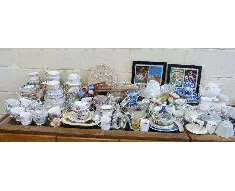 A very large quantity of decorative ceramics and collectables including Shelley jelly moulds, Royal Albert Memory Lane, Colcl