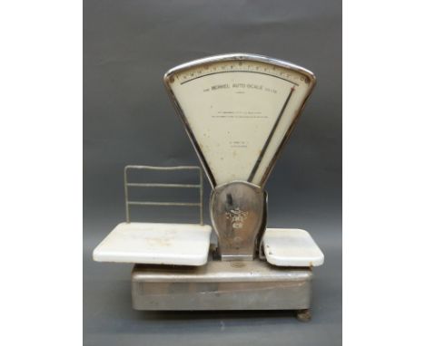 Two sets of shop type scales comprising Berkel Auto scale, London and Avery A585/4257