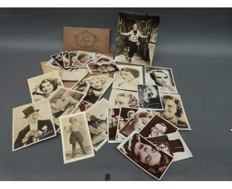 Four signed film interest photographs comprising Grace Moore, Ruby Keeler, Conrad Vedit and a quantity of further similar pho
