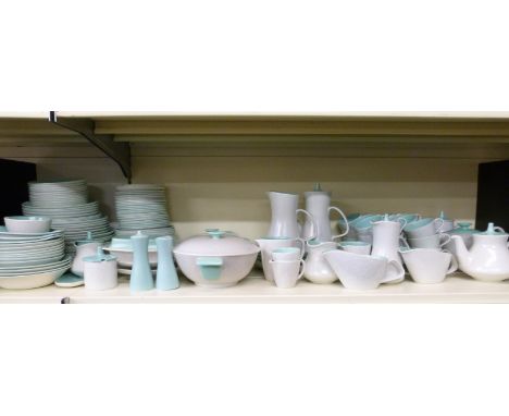 A large quantity of Poole Pottery dinner and tea ware, including cruet, tureens, teapots etc