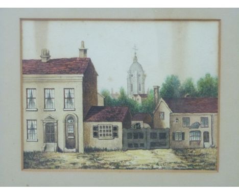 Georgian watercolour, Birmingham Post Office 1767, indistinct signature possibly W.C. Garn, 16 x 21cm