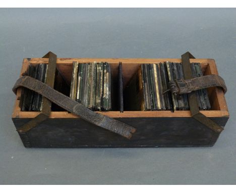 A large quantity of magic lantern slides to include Wiltshire area, St George's Chapel Windsor before the fire, train station
