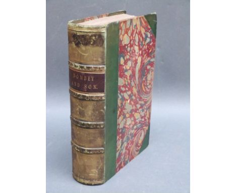 Charles Dickens Dombey & Son, illustrated by H.K. Browne. London Bradbury & Evans 1848. First edition with engraved title. Co