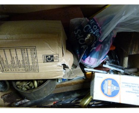 A quantity of tools to include socket set, spanners, clamps, collectables, door furniture etc