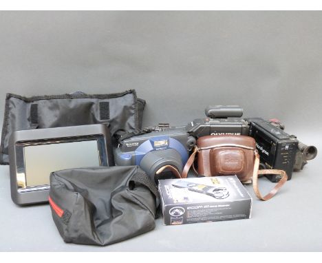 A Next Base twin screen car entertainment system, Kodak Retina 1F camera, Instax 100 camera etc