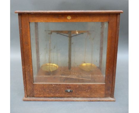 Two cased sets of jeweller's scales with weights by Philip Harris and Co., Birmingham
