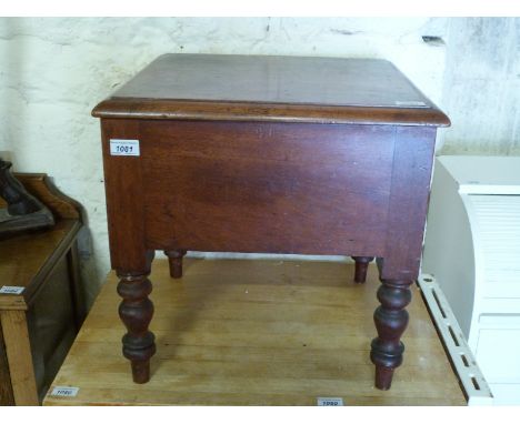 A 19thC mahogany commode