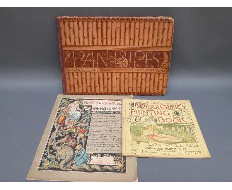 Walter Crane Painting Book (c1900) untouched in original wrappers with Theo Marzials Pan Pipes 1883 pictured by Crane, decora