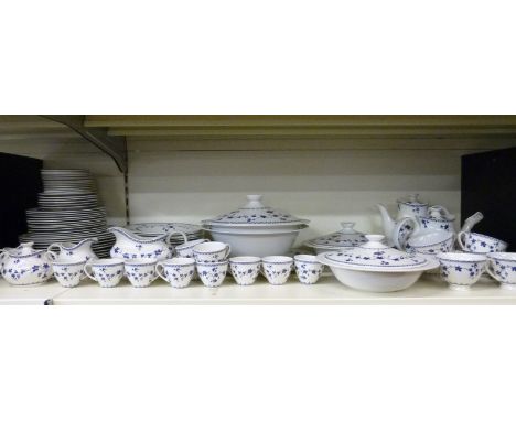 An extensive Royal Doulton 'Yorktown' dinner service, mainly twelve place setting, complete with tureens, teapot, coffee pot 