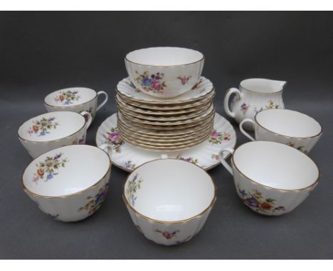 A collection of Royal Worcester Roanoke pattern teaware 