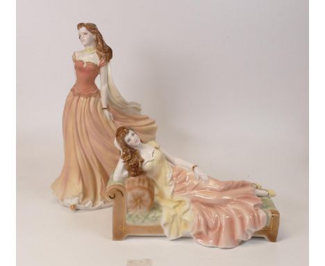 Royal Worcester lady Figures Wistful &amp; Memories(2) 