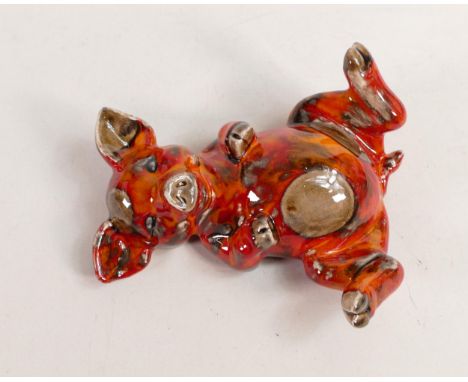 Anita Harris stunning model of a Piglet . Gold signed to base, length 18cm 