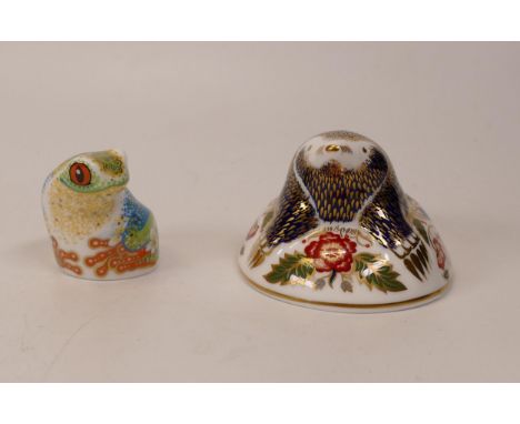 Royal Crown Derby model of a vole and a model of a Tree Frog. (2) 