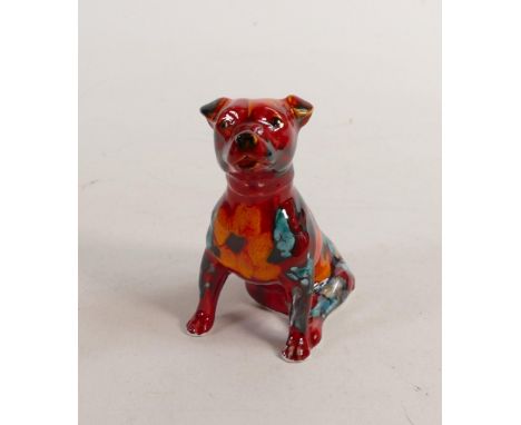 Anita Harris model of a staffy dog. Gold signed to base, height 11.5cm 