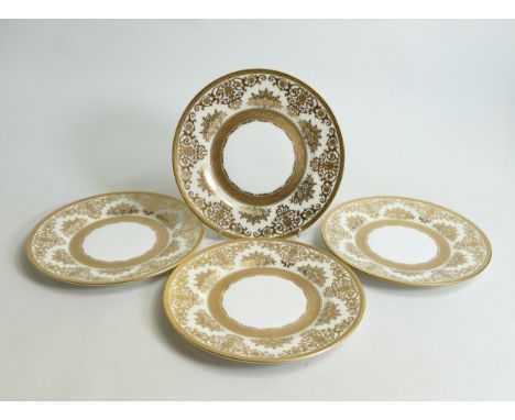 De Lamerie Fine Bone China heavily gilded Exotic Garden patterned Salad plates , specially made high end quality item, Made i