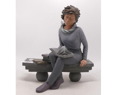 Spanish Limited Edition Resin figure of Girl on bench 