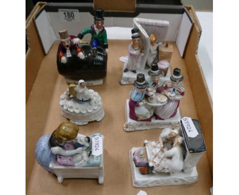 Collection of Victorian Fairings to include 'Who is coming?', 'The Welsh Tea Party' and 'the last in bed to put out the light
