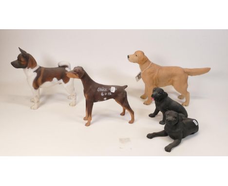 A collection of Wade Ceramic Northlight Figures of Dogs, tallest 16cm. These were removed from the archives of the Wade facto