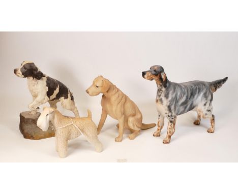 A collection of Wade Ceramic Northlight Figures of Dogs, tallest 22cm. These were removed from the archives of the Wade facto