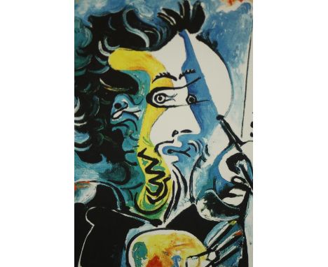 After Pablo Picasso, The Artist, giclée print on archival paper, edition 142/500. H.70 W.50cm. 