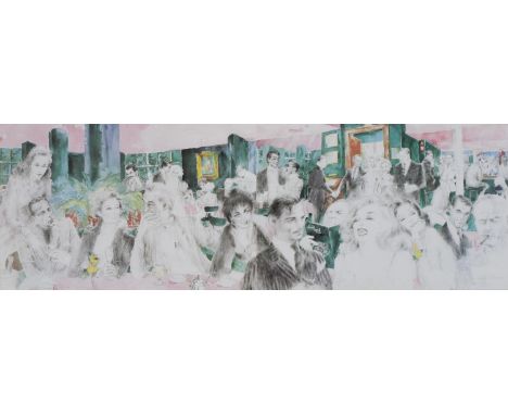 LeRoy Neiman (American 1921-2012), Polo Lounge, Lithograph. H.52 W.106cm 