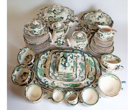 Masons Chartreuse pattern; early 20th century, part dinner / tea service, (qty).  Condition Report Thirteen dinner plates, on