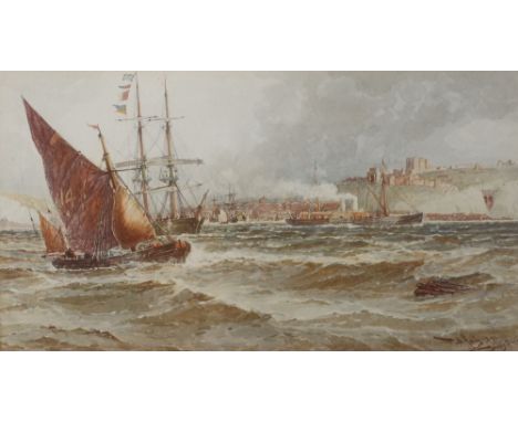 After Thomas Bush Hardy, Leaving Dover; Entering Calais, a pair, reproduction prints, each 17.5 x 32cm, together with a repro