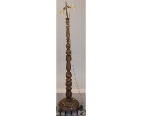 A modern giltwood standard lamp, 189cm high. 