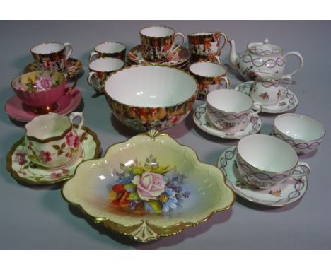 English 19th /20th century ceramics, comprising; a Copeland Japan pattern part coffee service,  Aynsley part tea service,  Ay