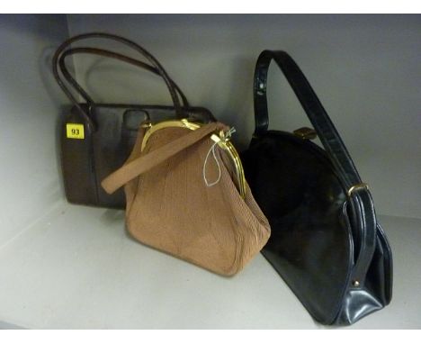 Three vintage handbags to include Conde
