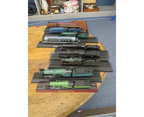A collection of mounted trains to include a copy of 1918 Churchward 2800 Class No. 2861 engine
