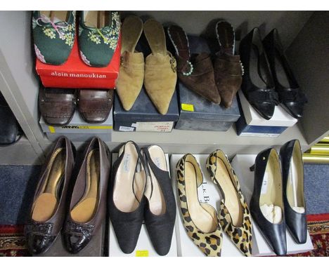 Fourteen pairs of designer ladies shoes size 41, to include L K Bennett, Pedro Miralles, Alain Manoukian and Etienne Aigner