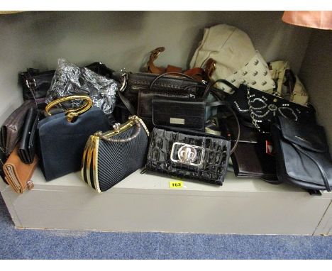 A collection of handbags to include the designer Longchamp and a vintage Brighton bag serial number D200019, together with Ra