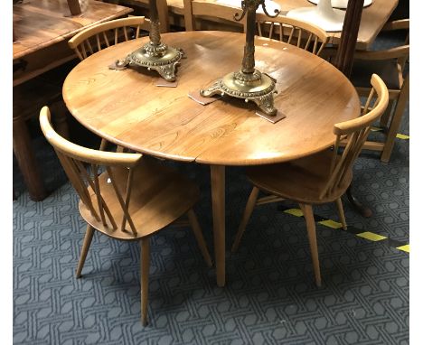 ERCOL TABLE &amp; FOUR CHAIRS