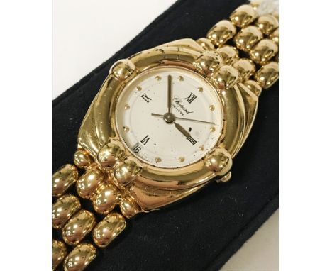 GSTAAD LADIES WRISTWATCH IN 18CT YELLOW GOLD - CASE MARK 5229 REF.328120-0002 IN ORIGINAL BOX WITH CHOPARD SERVICE REPORT &am