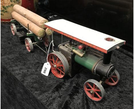 MAMOD TRACTION ENGINE LUMBER TRAILOR