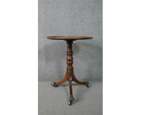 Lamp table, 19th century mahogany on swept tripod base. H.66 W.52cm 