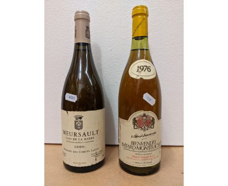 A Meursault Clos de La Barre 2000 and a Bienvenues Batard-Montrachet white wine, 75cl 