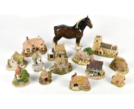 LILLIPUT LANE; a collection of model houses comprising 'Church', 'Sore Paws', 'Helmere Cottage', 'Tea Caddy Cottage', 'Bo Pee