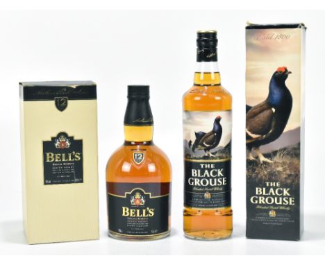 WHISKY; a single bottle The Black Grouse blended Scotch whisky, 70cl, 40%, together with a single bottle of Bell's Special Re